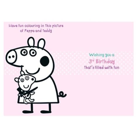 You're 3 Peppa Pig 3rd Birthday Card Extra Image 1